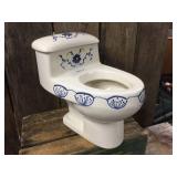 Vintage Porcelain Miniature Salesman Sample Toilet by Sadosa Standard