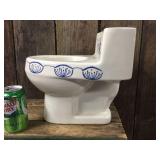 Vintage Porcelain Miniature Salesman Sample Toilet by Sadosa Standard