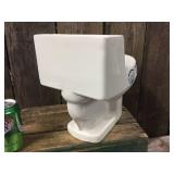 Vintage Porcelain Miniature Salesman Sample Toilet by Sadosa Standard