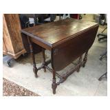 Vintage Mahogany Wooden Gate Leg Drop Leaf Table
