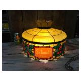 Vintage Schmidt Beer Hanging Light