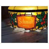 Vintage Schmidt Beer Hanging Light