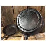 2 Small Cast Iron "3 Notch" Skillets