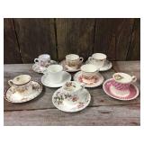 8 Vintage Spode Copeland England Demitasse Cups & Saucers