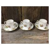 8 Vintage Spode Copeland England Demitasse Cups & Saucers