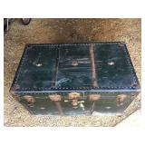 Antique Travel Trunk With Insert