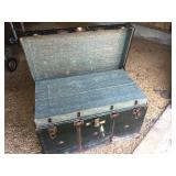 Antique Travel Trunk With Insert