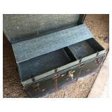 Antique Travel Trunk With Insert