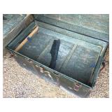 Antique Travel Trunk With Insert