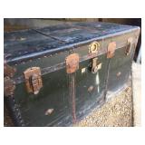 Antique Travel Trunk With Insert
