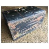 Antique Travel Trunk With Insert