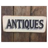Old Look Metal "Antiques" Sign