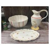 Waterford "Formosa" Platter-Pitcher-Bowl