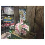 Vintage Oriental Hand Painted Dragon Vase