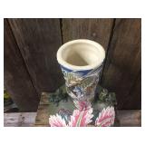 Vintage Oriental Hand Painted Dragon Vase
