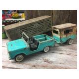 Group Vintage Pressed Steel Toys