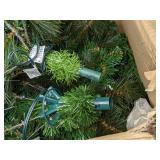 Lovely 7.5 ft Boulder Mountain Pine Pre-Lit Christmas Tree and Two Tree Skirts