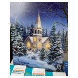 Christmas Decor Lot: Christmas Lights, Basket, and More