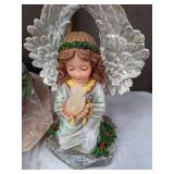 Christmas Decor Lot: Ornaments, Stockings, Kitchen Decor, Snowflake Ceramic Platter, and More