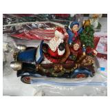 Christmas Decor Lot: Ornaments, Stockings, Kitchen Decor, Snowflake Ceramic Platter, and More