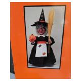 Vintage 1986 Telco Motionettes Animated Light Witch Pumpkin Halloween
