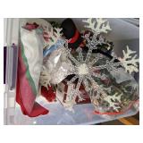 Christmas Decor Lot: Nutcracker, Snowflakes, Village Houses and More