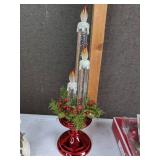 Christmas Decor Lot: JOY Stocking Holders, Ornaments, Table Settings, & More