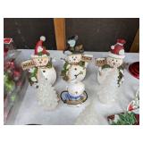 Christmas Decor Lot: JOY Stocking Holders, Ornaments, Table Settings, & More