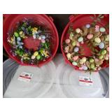 Set of (2) Easter Wreaths in Homz Wreath Boxes