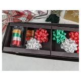 Christmas Decor Lot: Christmas Wrapping Paper Kit, Nativity Set, & More