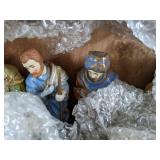 Christmas Decor Lot: Christmas Wrapping Paper Kit, Nativity Set, & More