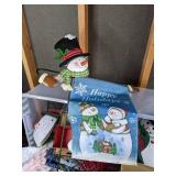 Christmas Decor Lot: Christmas Wrapping Paper Kit, Nativity Set, & More
