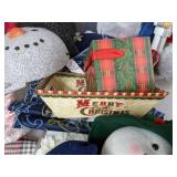 Christmas Decor Lot: Christmas Wrapping Paper Kit, Nativity Set, & More