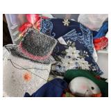 Christmas Decor Lot: Christmas Wrapping Paper Kit, Nativity Set, & More