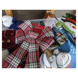 Christmas Decor Lot: Christmas Wrapping Paper Kit, Nativity Set, & More