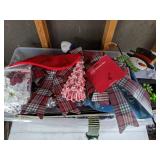 Christmas Decor Lot: Christmas Wrapping Paper Kit, Nativity Set, & More