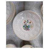Vintage Wedgewood Wellesley Montreal 49-Piece China Set, Floral Center