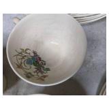 Vintage Wedgewood Wellesley Montreal 49-Piece China Set, Floral Center