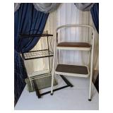 Handy Helper Lot: Stepstool, Stands, Shelf and More