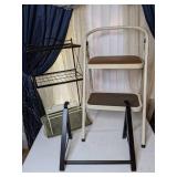 Handy Helper Lot: Stepstool, Stands, Shelf and More