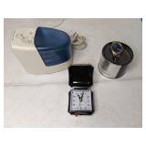 Mixed Lot of Decorative Items, Clock, Watch, Personal Humidifier and More