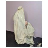 Lot of 5 Holiday Decorations: Ceramic Nativity Pieces & Decorative Angels