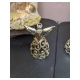 Lot of 5 Holiday Decorations: Ceramic Nativity Pieces & Decorative Angels