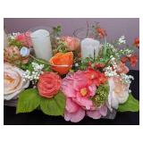 Beautiful Faux Floral Arrangement with Electric Candles