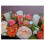 Beautiful Faux Floral Arrangement with Electric Candles
