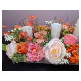 Beautiful Faux Floral Arrangement with Electric Candles