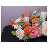 Beautiful Faux Floral Arrangement with Electric Candles