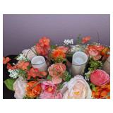 Beautiful Faux Floral Arrangement with Electric Candles