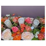 Beautiful Faux Floral Arrangement with Electric Candles