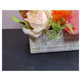 Beautiful Faux Floral Arrangement with Electric Candles